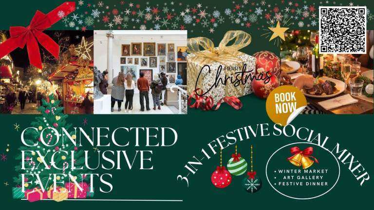 image for Festive Social Mixer:Xmas Winter Market, Art Gallery & Drinks-Sunday, 21/12/25@ 3-6pm Southbank