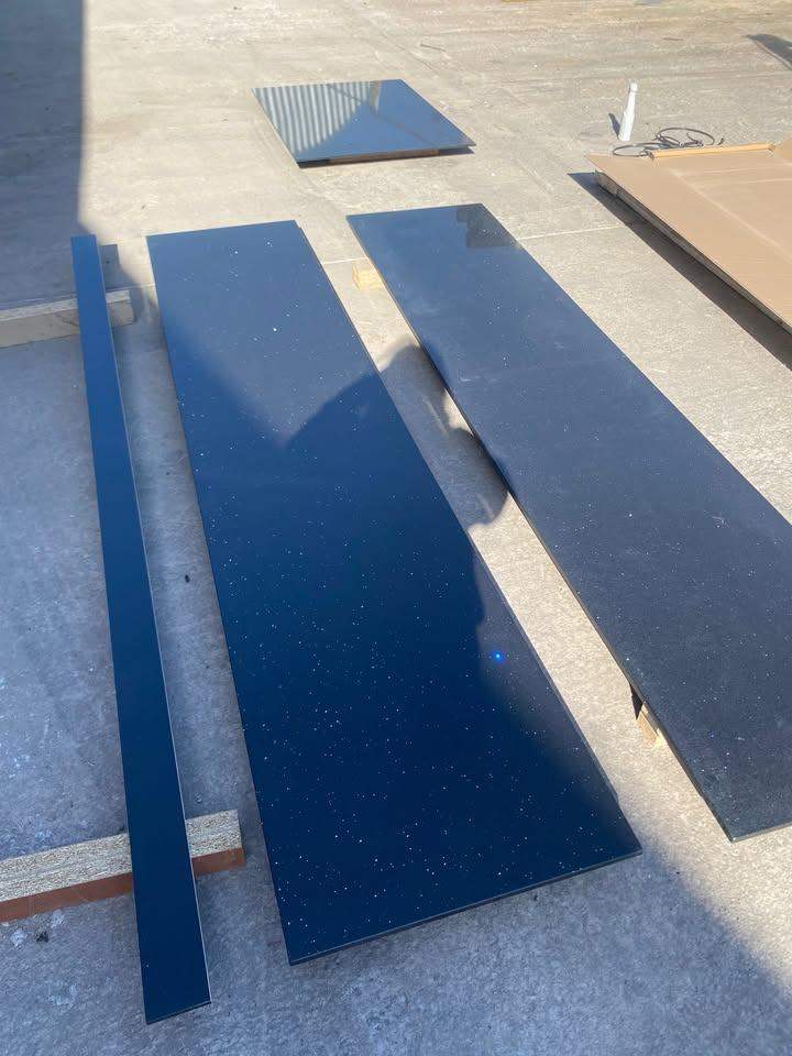 BLACK SPARKLE QUARTZ - LOT AVAILABLE (Worktops, Upstand & Splashback)