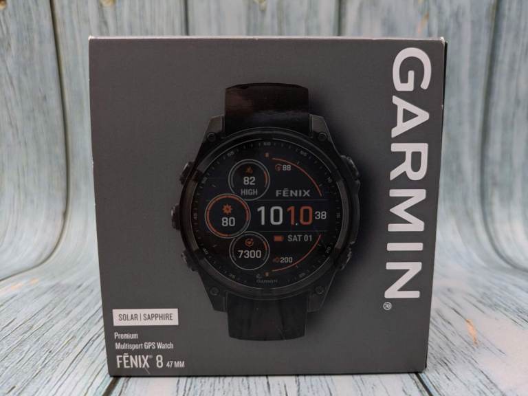 Fenix 8 Solar Sapphire Titanium 47mm (Carbon grey DLC with black/grey band)