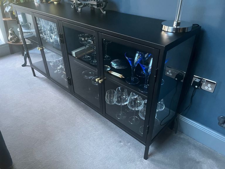 Barker and Stonehouse glass display cabinet
