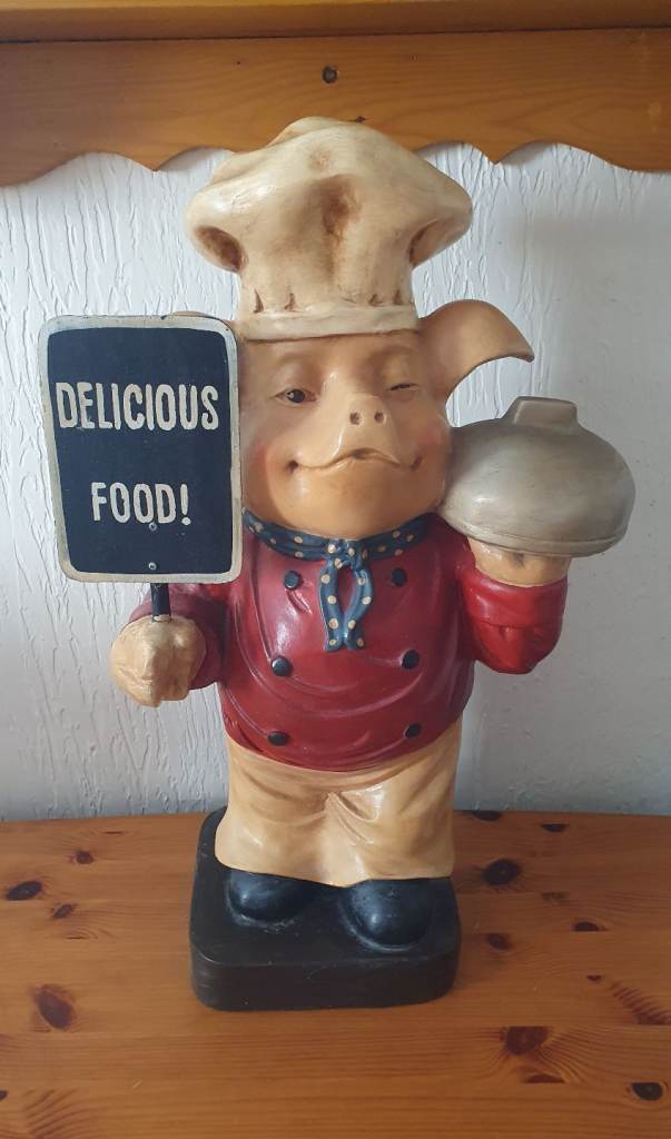 2ft Pig Chef Statue 