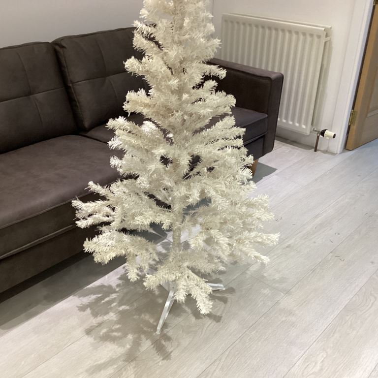 White 5’ Artificial Christmas Tree from Tesco 