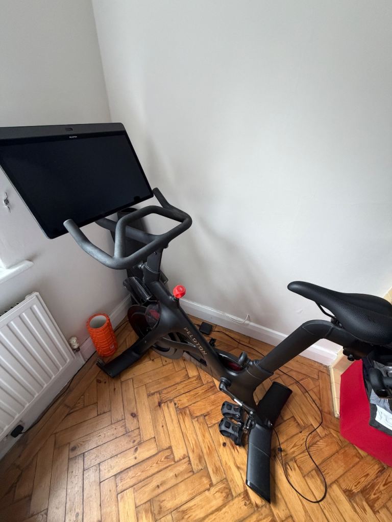 Peloton Bike+ barely used incl weights, bike mat and shoe cage