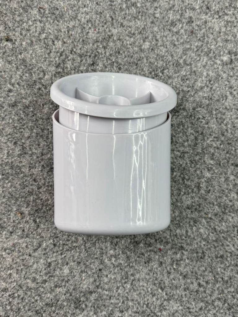 2‑Piece Cylindrical Desk Organiser Set – Pen Holder & 3‑Slot Divider Cup (Grey)