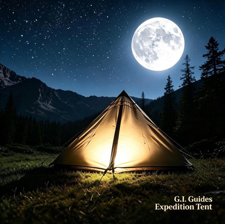 GI Guides 1–2 Person Pyramid walking Pole Tent