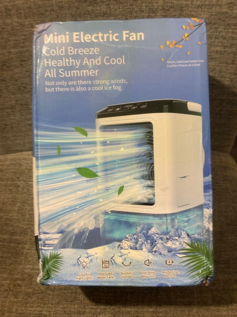 New Mini Electric Fan / Cooling Fan - White