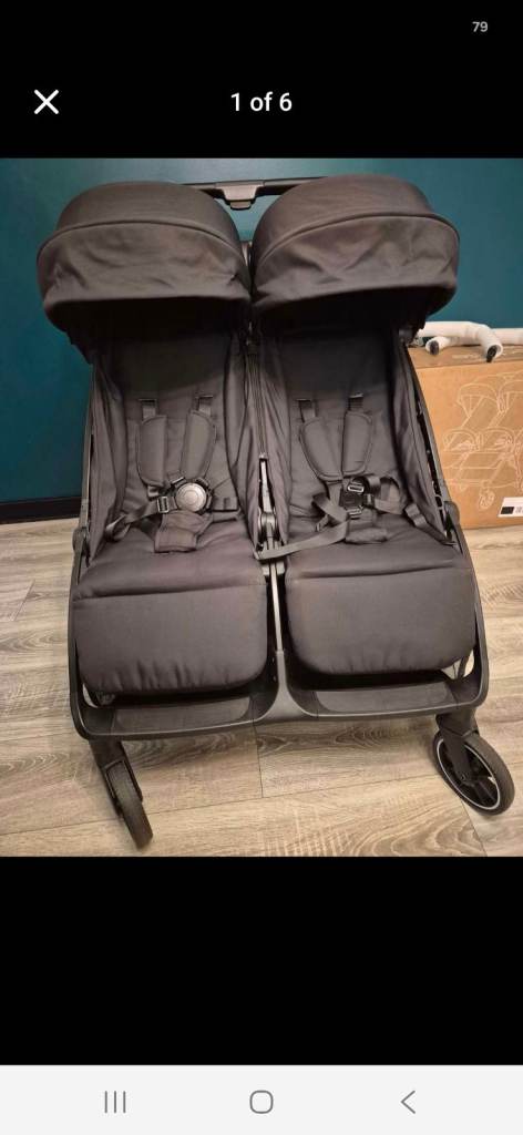 Red Kite Push Me Duet Twin Stroller – Black, Good Condition