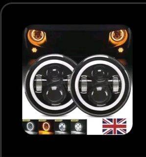 Land Rover Defender e7 LED Halo Headlights 
