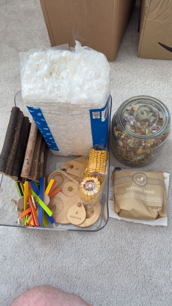 Hamster cage with accessories 