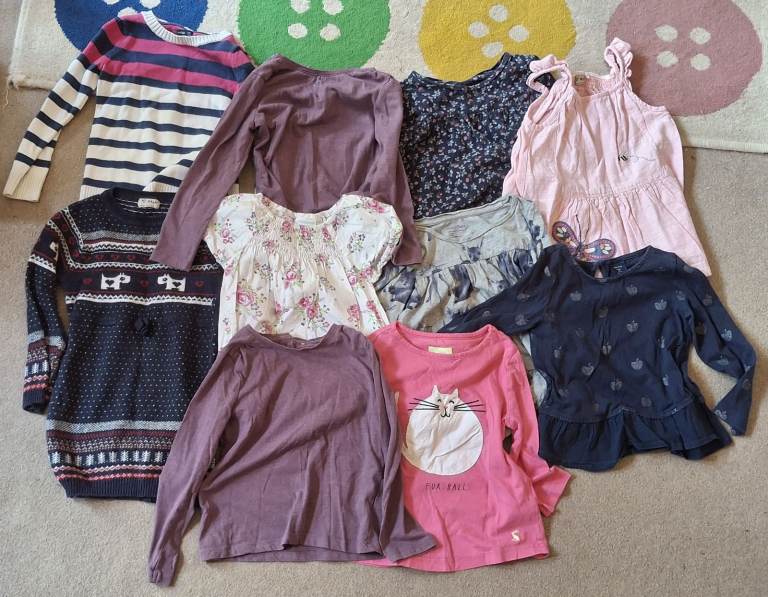 Branded Girls Clothes Bundle – Jumper, Jumper Dress and Tops, Good Condition