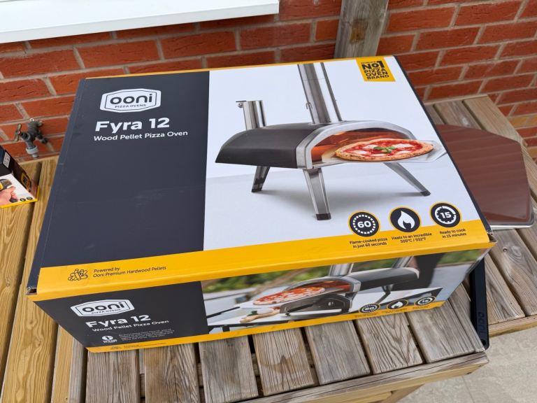 Ooni Fyra 12 wood fired Pizza Oven plus accessories - inc pizza peel, temp gauge and stone cleaner