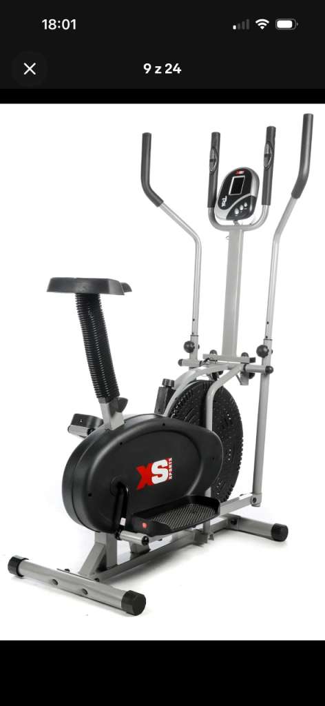 PRO CROSS TRAINER - 2 in 1- EXERCISE BIKE - CARDIO FITNESS WORKOUT MACHINE