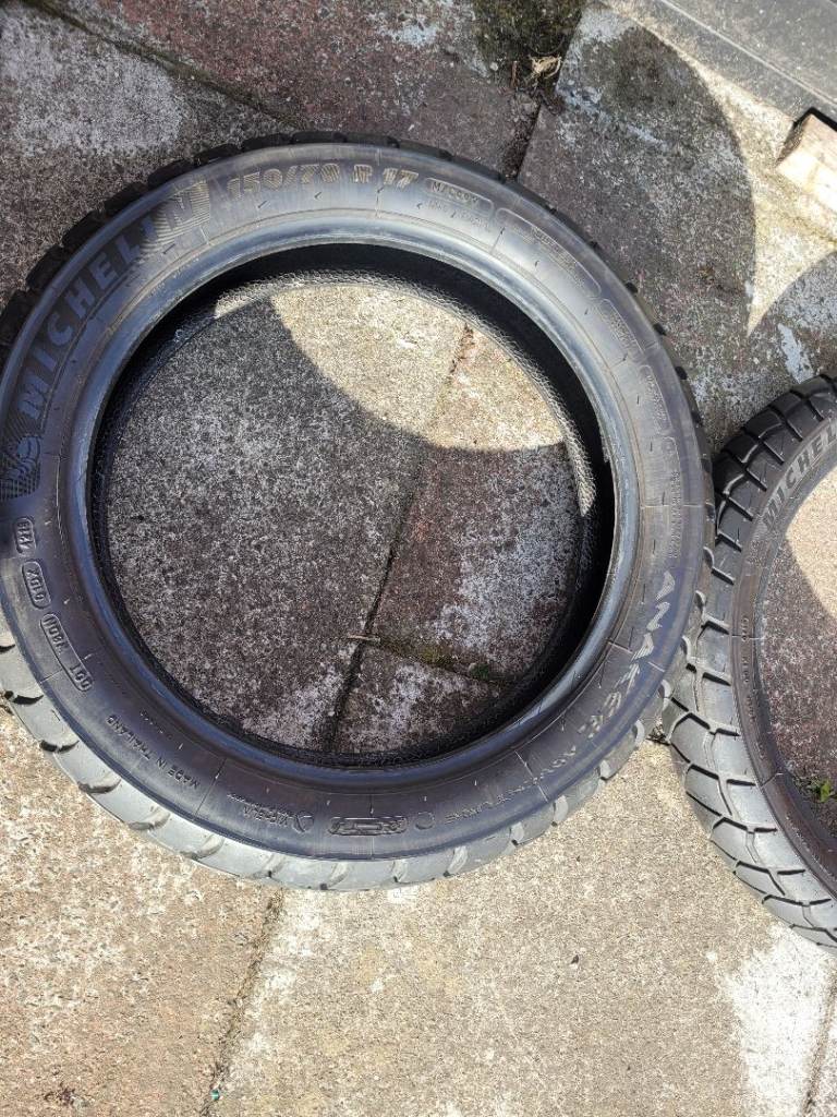 Pair of michelin anakee adventure tyres
