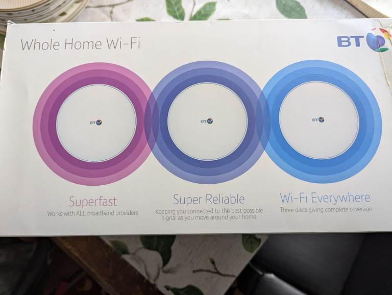 BT whole home 3 disc WiFi mesh system AC2500