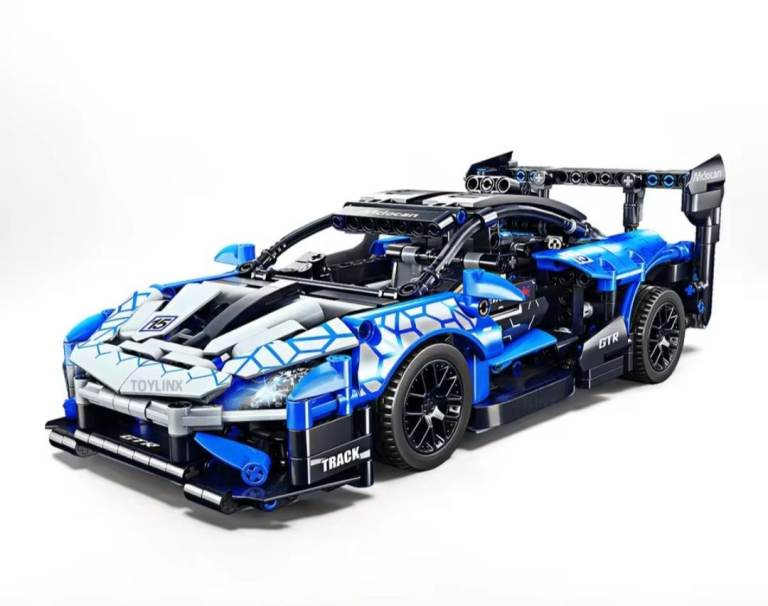 Lego style block building Sports car