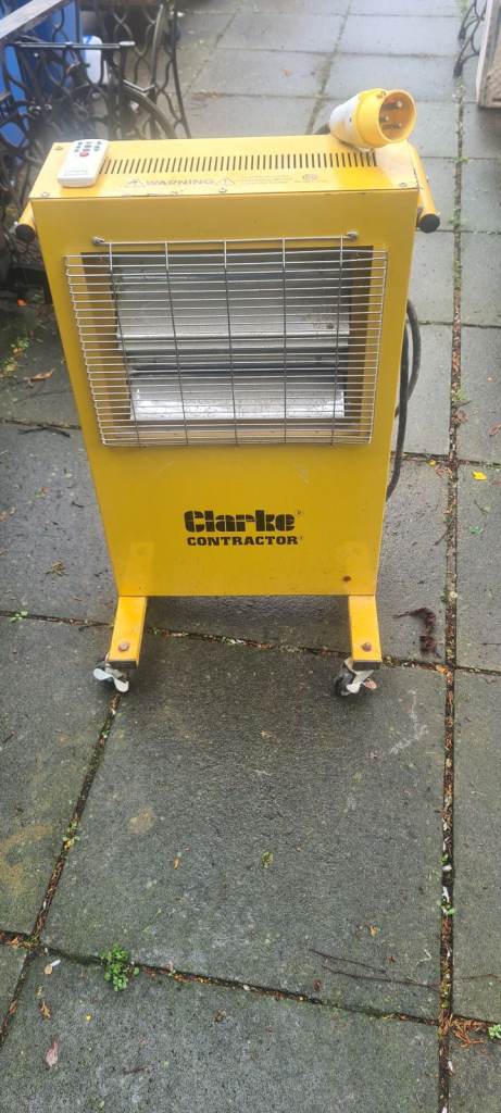 Clarke Contractor Electric Heater - Yellow, Good Condition
