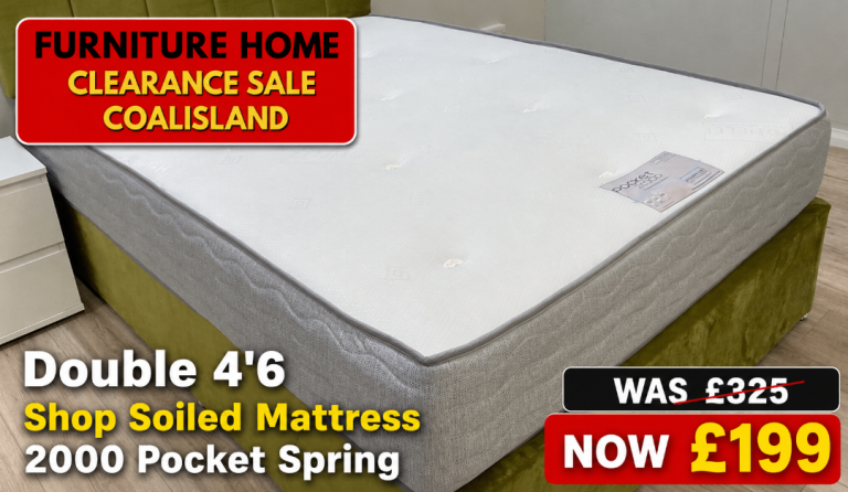 Double 4'6 Shop Soiled Mattress 2000 Pocket Spring