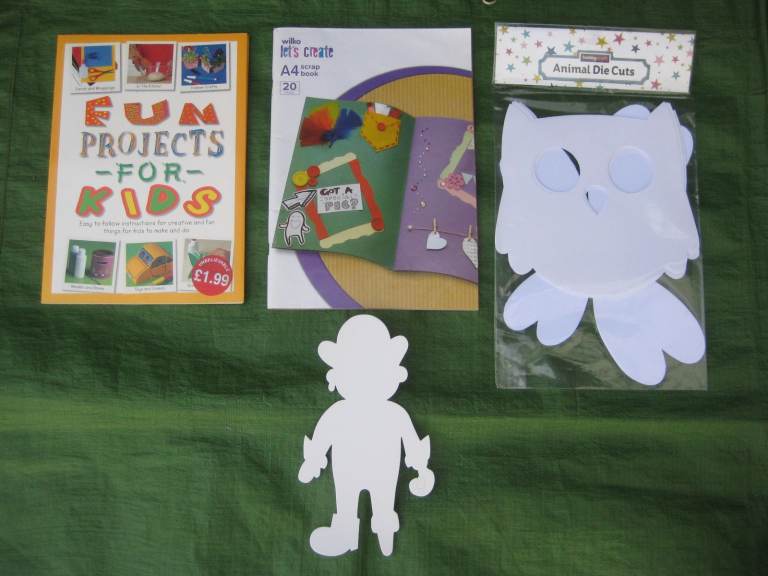 Fun Projects for Kids, Unused Scrap Book and Cut Out Cardboard Images for £4.00