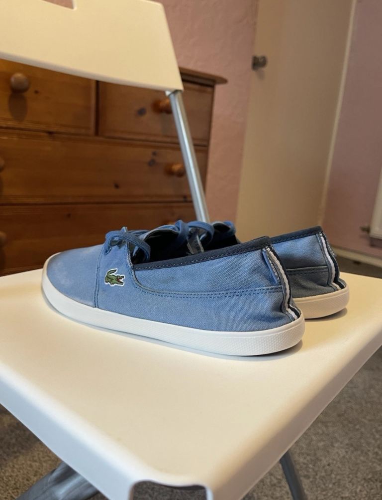 Lacoste Marice Leisure Smart Canvas Mens Summer Sneakers in Light Blue Size 9 UK