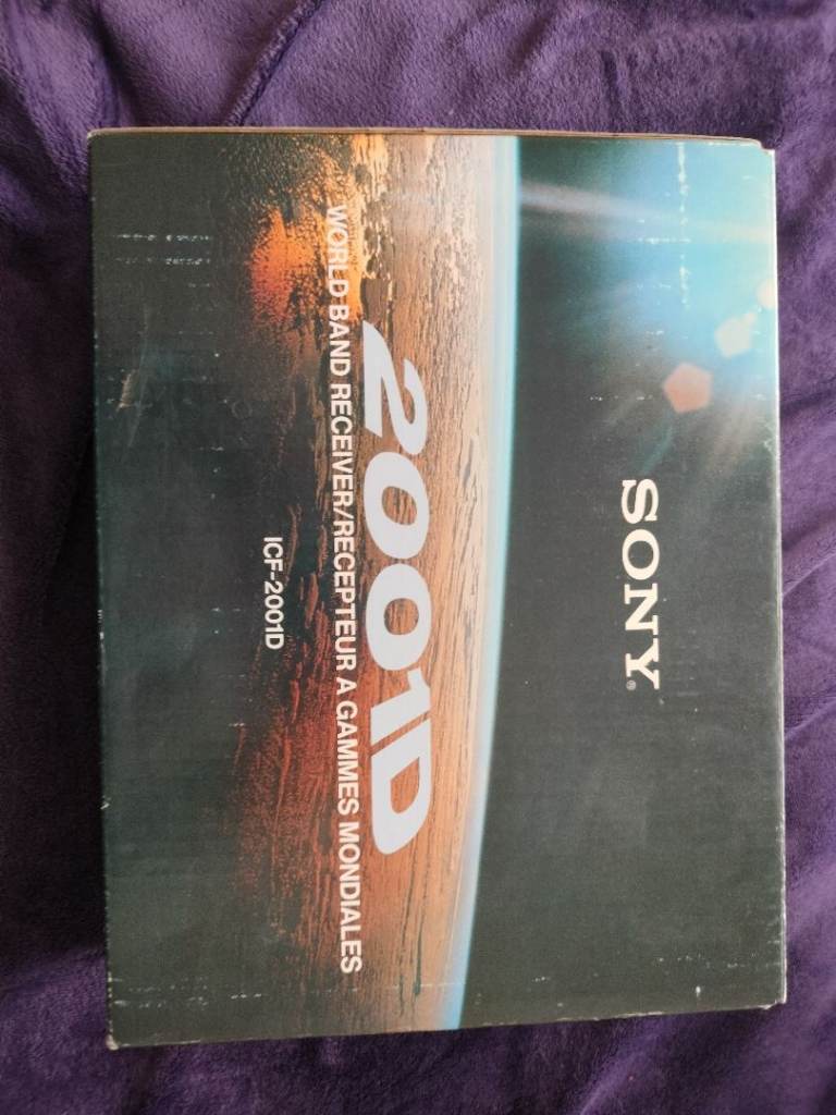 Vintage Sony ICF-2001D World Band Receiver in original box