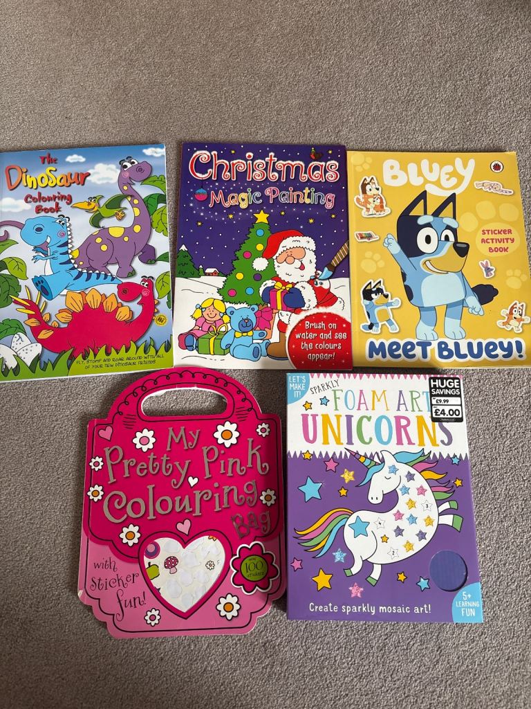 Various activity/colouring books