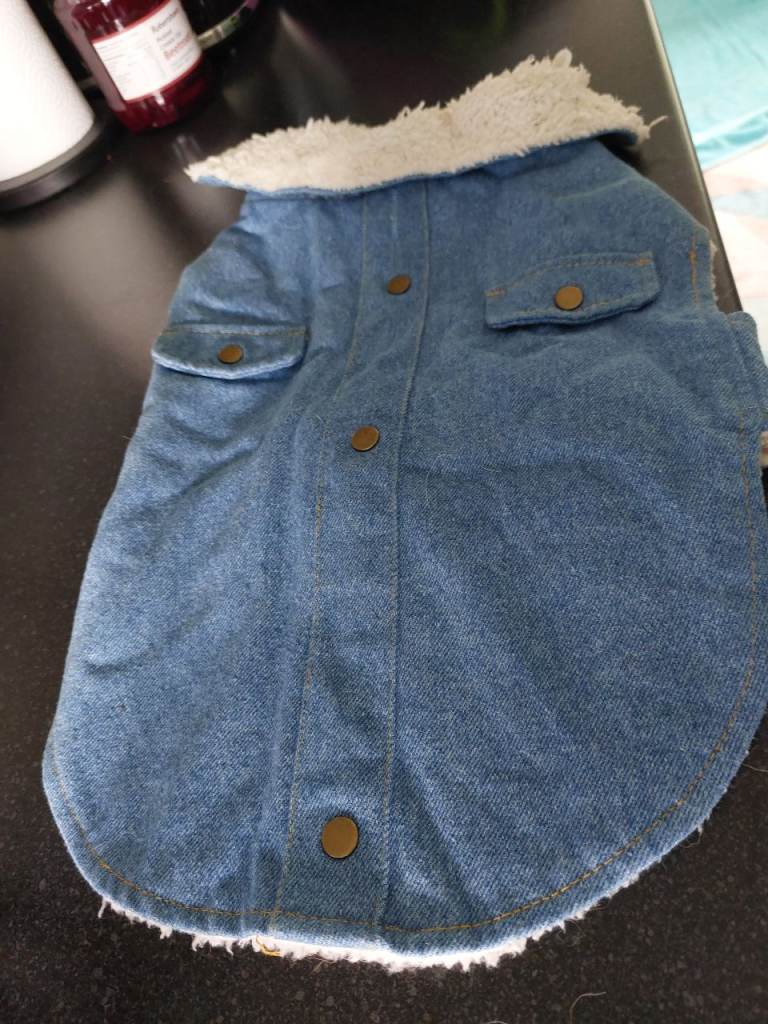 Denim dog coat 