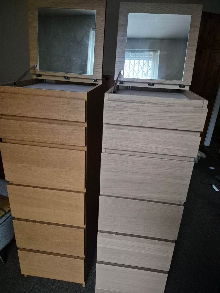 Malm Tallboy With Mirror 