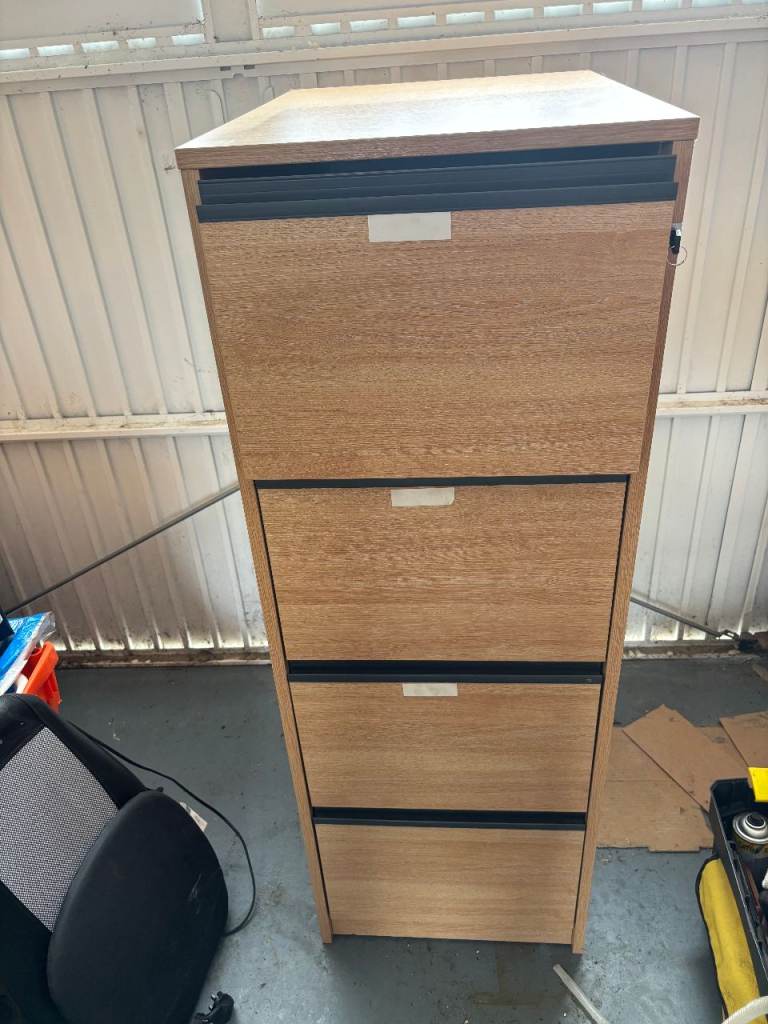 Wooden Shoe Storage Cabinet – 3 Tiers, Good Condition