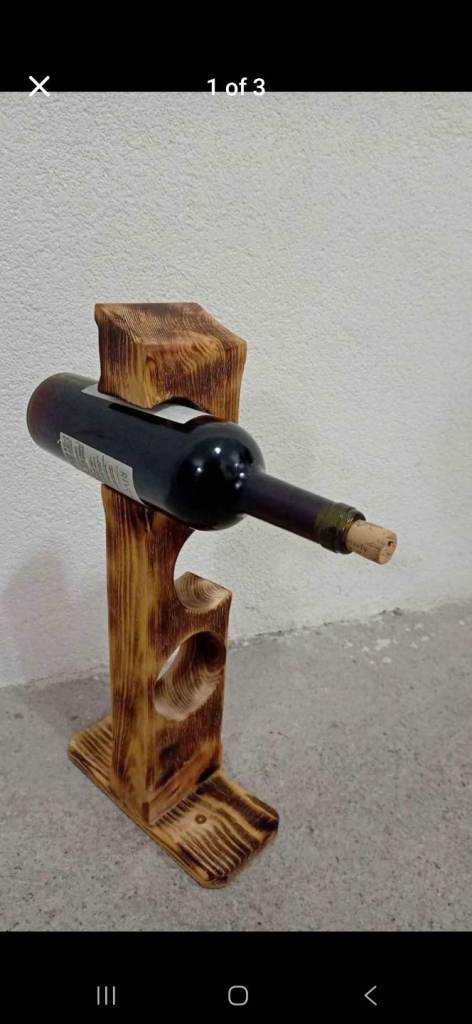 Natural wooden wine rack