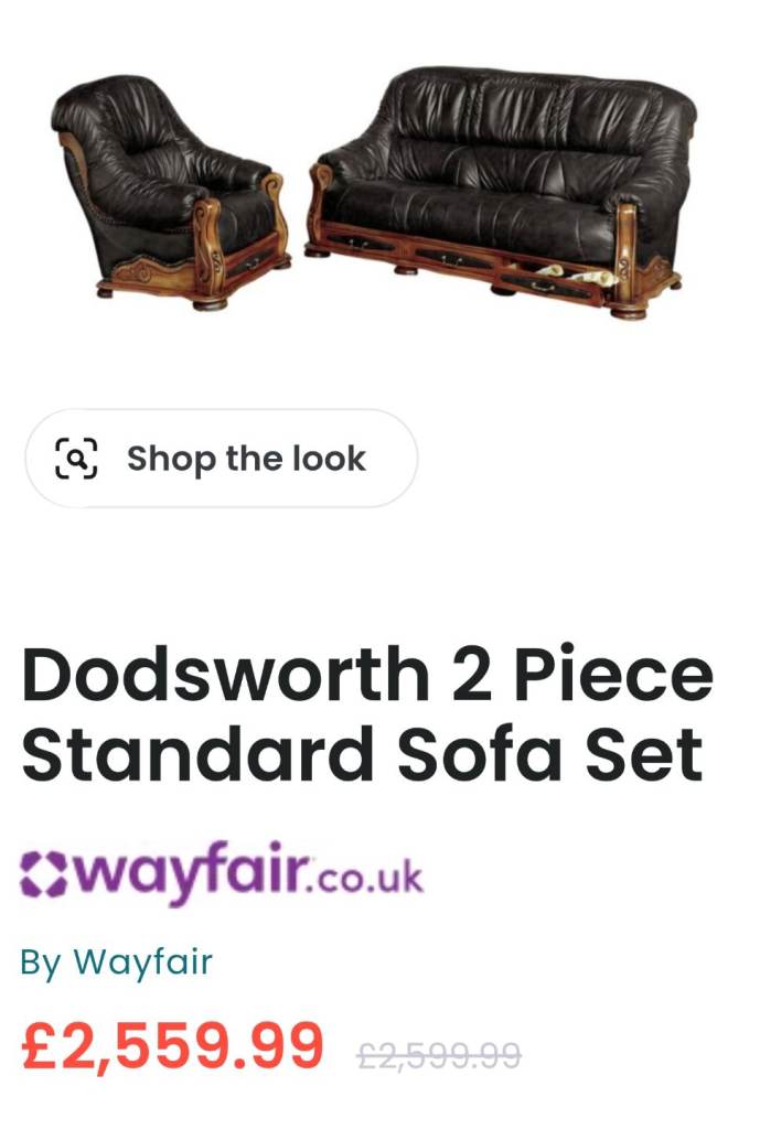 tan leather , oak frame 1x chair 2 seater 