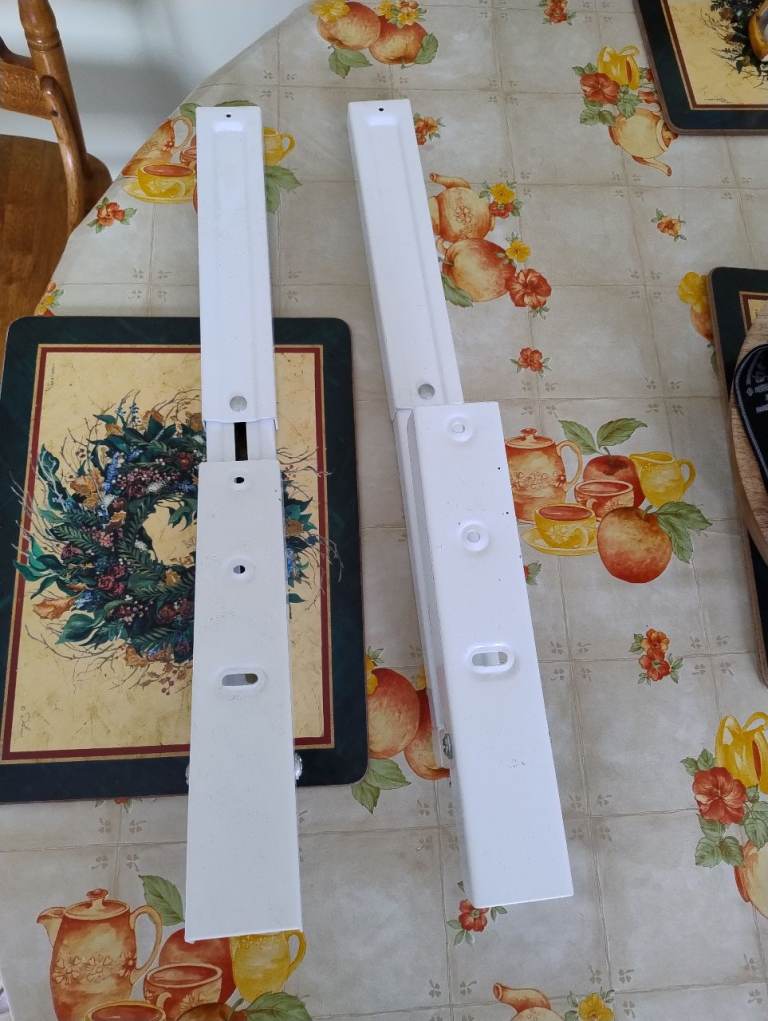 Pair of White Appliance Mounting Rails - Good Condition