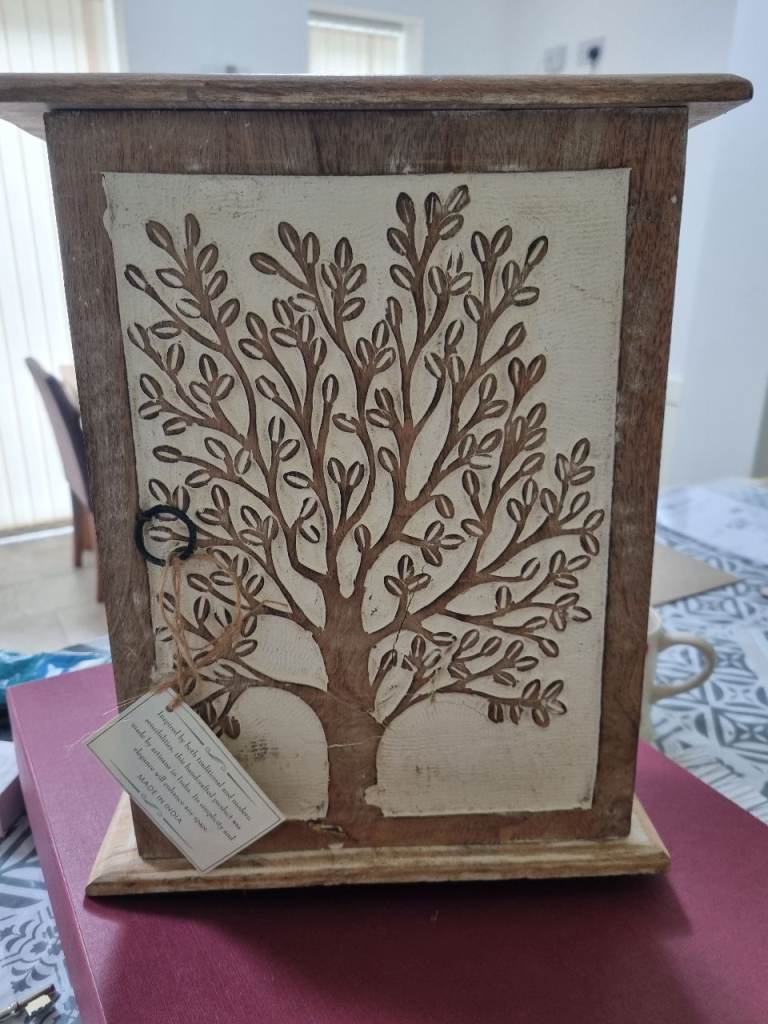 Handcrafted wooden key cabinet