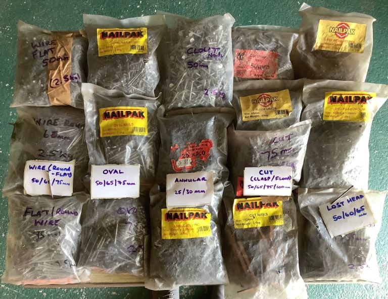 2.5kg Bags Various Nails - Types/Sizes - £2 a bag or 3 For £5. See below