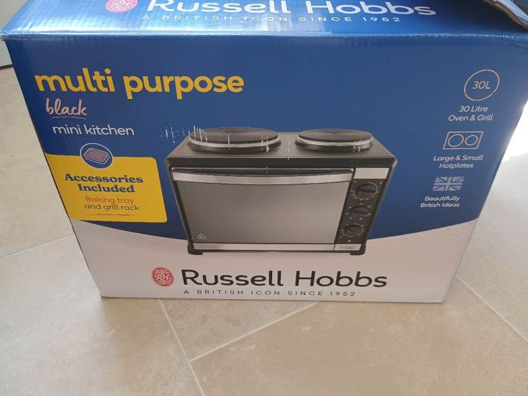 Russell Hobbs Multi Purpose Mini Kitchen - Black, 30L Oven & Grill