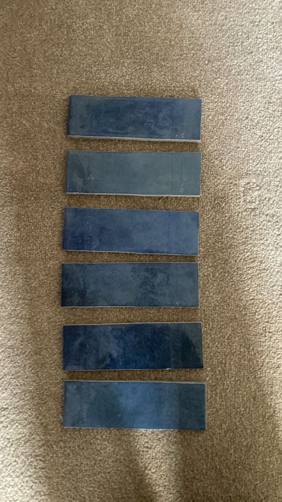 Blue tiles - 200x65x9mm - about 2.3 meters squared