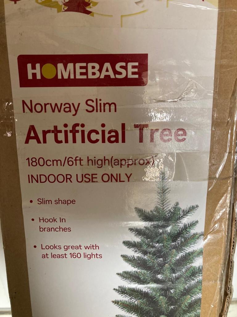Homebase 6ft slim Christmas tree. Good condition. £5