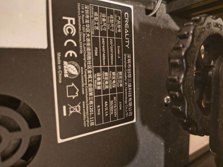 Creality Ender 3 3D Printer with filament