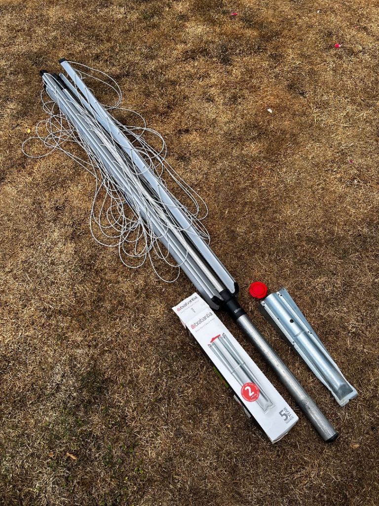 Brabantia 50m Rotary Lift-O-Matic Washing Line Airer and Ground Spike