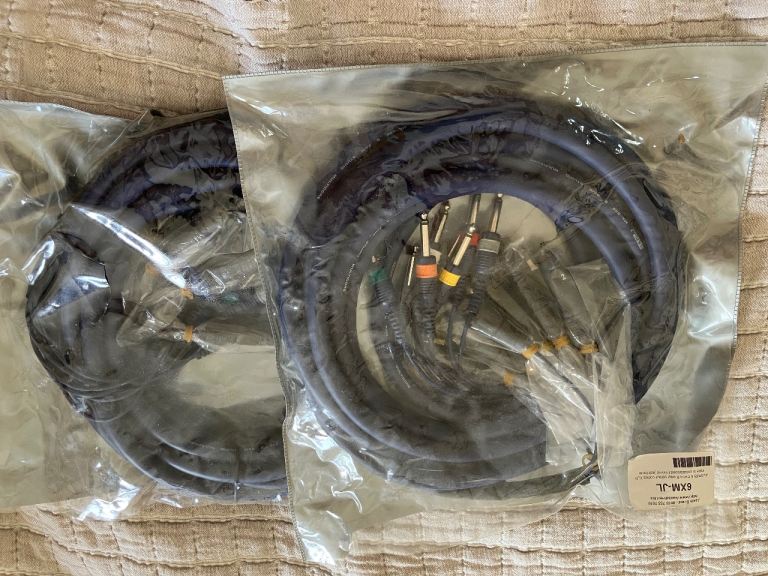 8 Way 6 Metre 1/4” Jack to XLR Cables For Sale