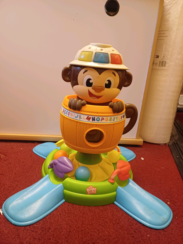 Bright Starts Hide 'n Spin Monkey Ball musical toy