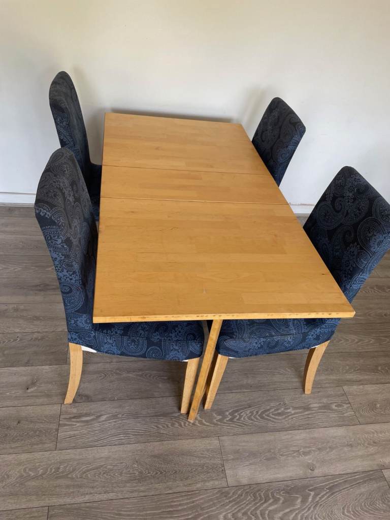 Ikea Gateleg Birch Foldable Storage Dining Table