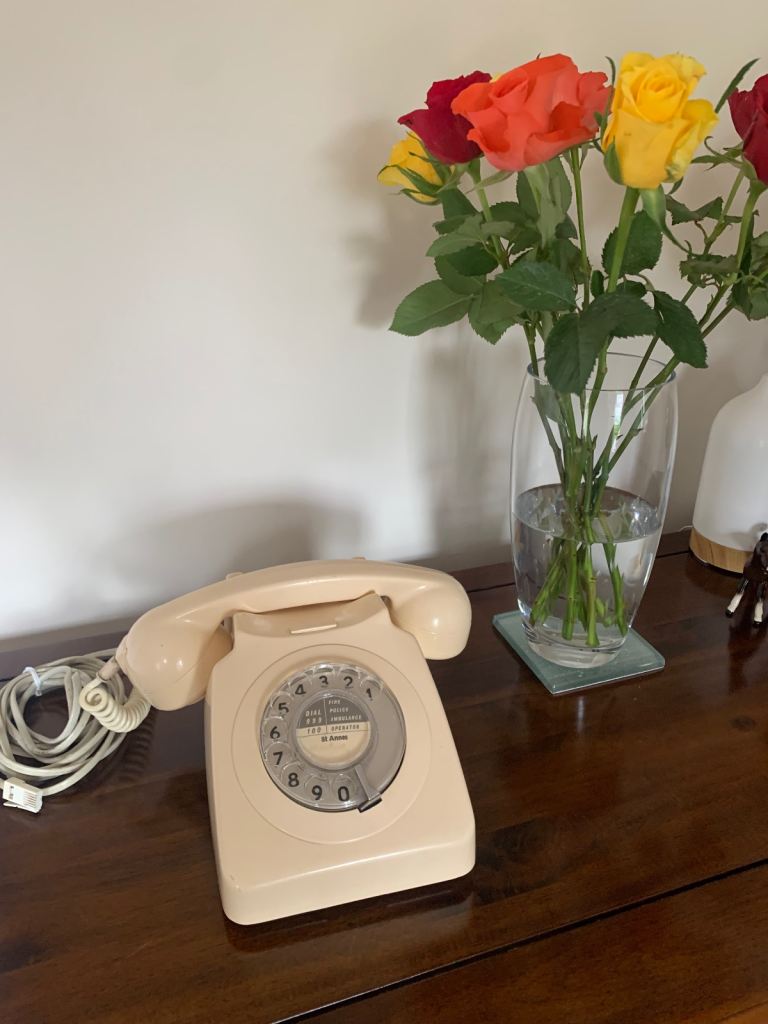 Vintage rotary dial telephone