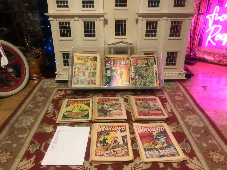 141 VINTAGE COMICS ,MARVEL,BEANO,DANDY,SPIDERMAN,SUPERMAN ,1971 ,GOOD COLLECTABLE CONDITION