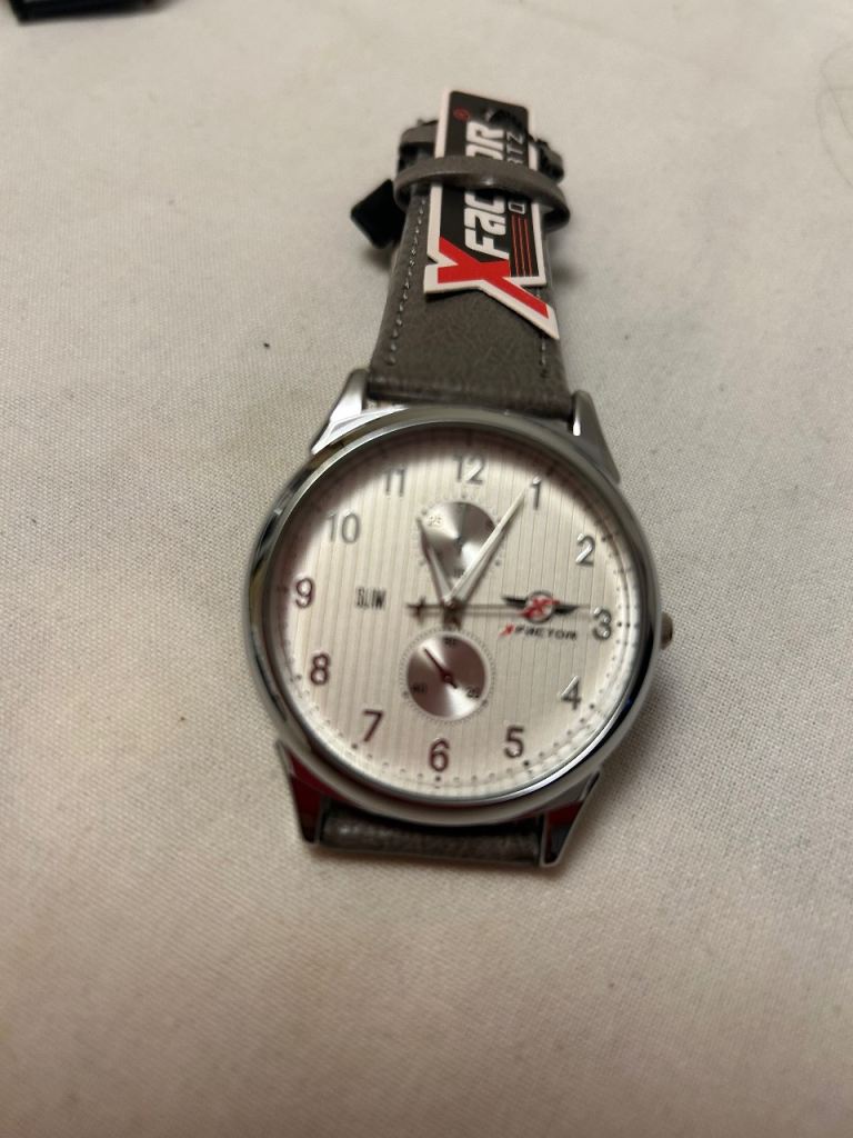 New X Factor Watch with Grey Strap for seniors 