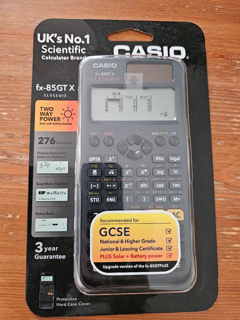NEW Casio fx-85GT X CLASSWIZ Scientific Calculator - GCSE Approved