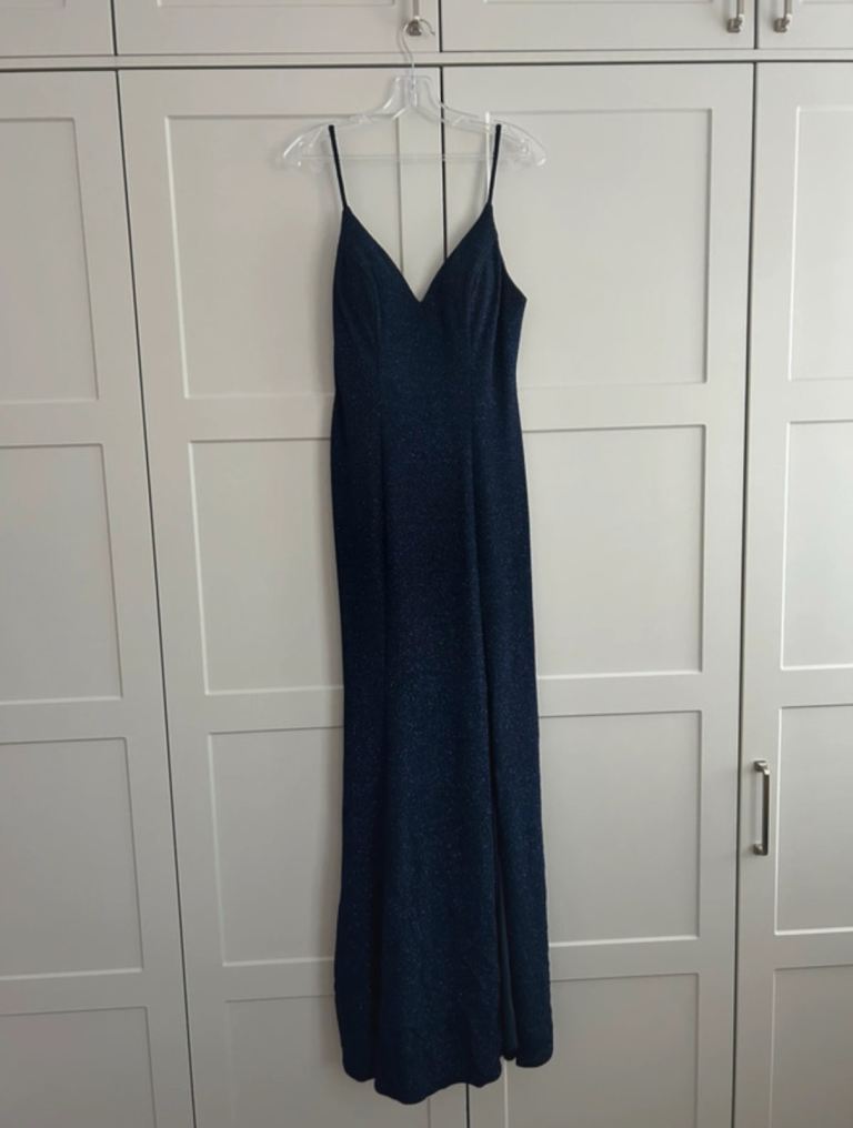 Navy blue prom dress 