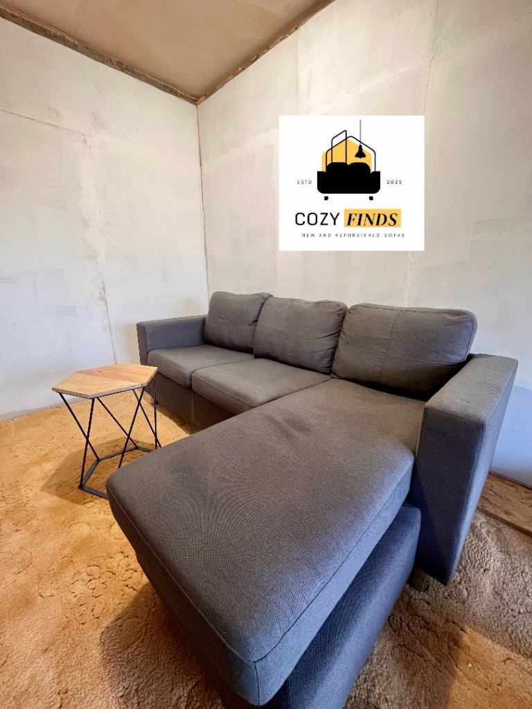 image for Reversible Grey Corner Sofa – Left or Right Hand Configuration