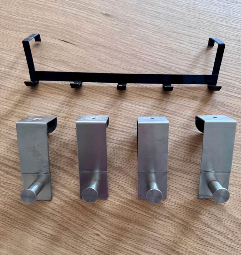5 x Over Door Hooks & Hanger Rack | No Drilling | Bathroom, Bedroom ...