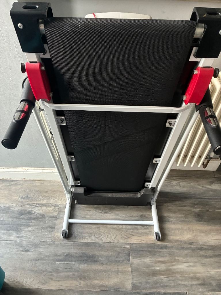 Folding Treadmill – Good Condition, Black and White