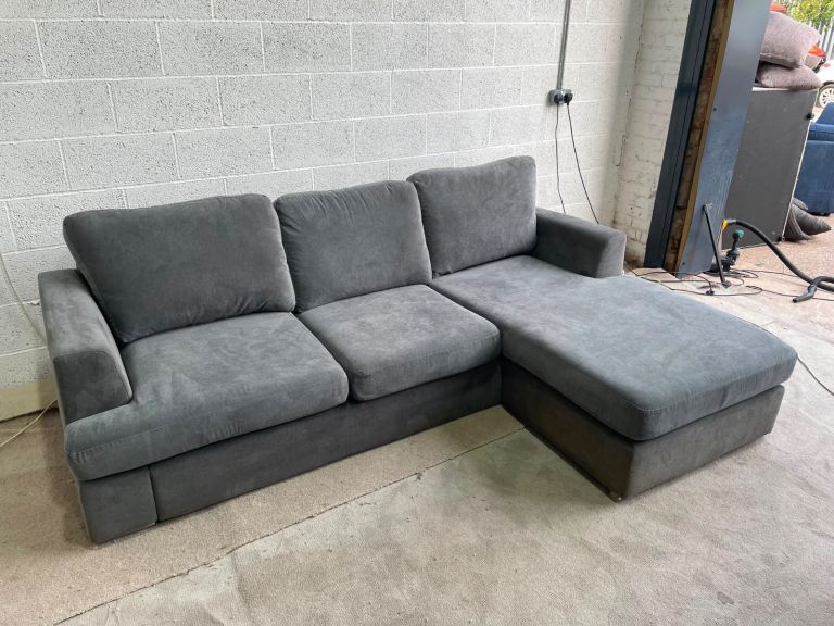 Grey L shape sofa delivery Available 
